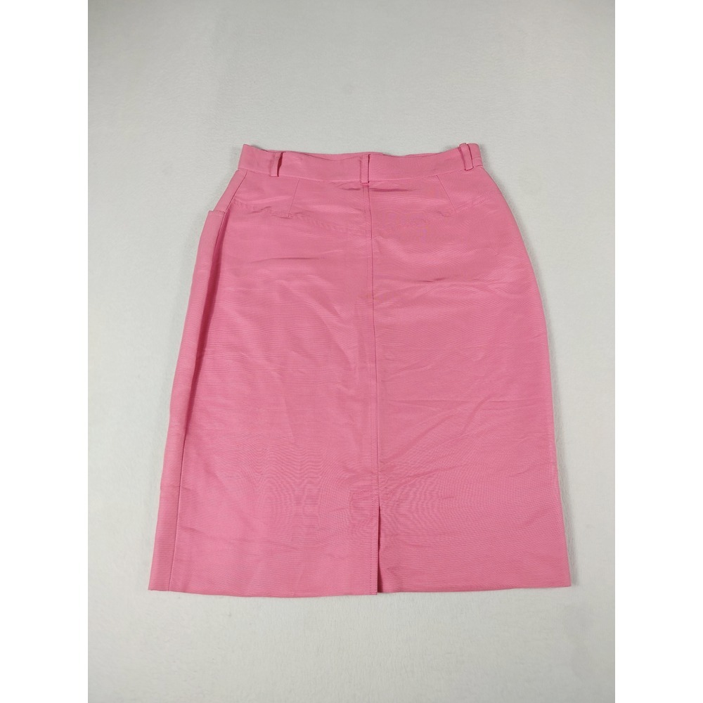 Salvatore Ferragamo Skirt Woman's 8 Pink Silk Blend Minimalist‎ Classiccore